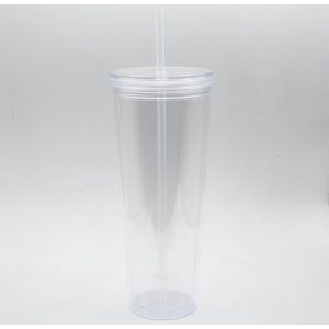 40 oz Glass Handle Tumbler with wood lid and straw - Bare Tumblers