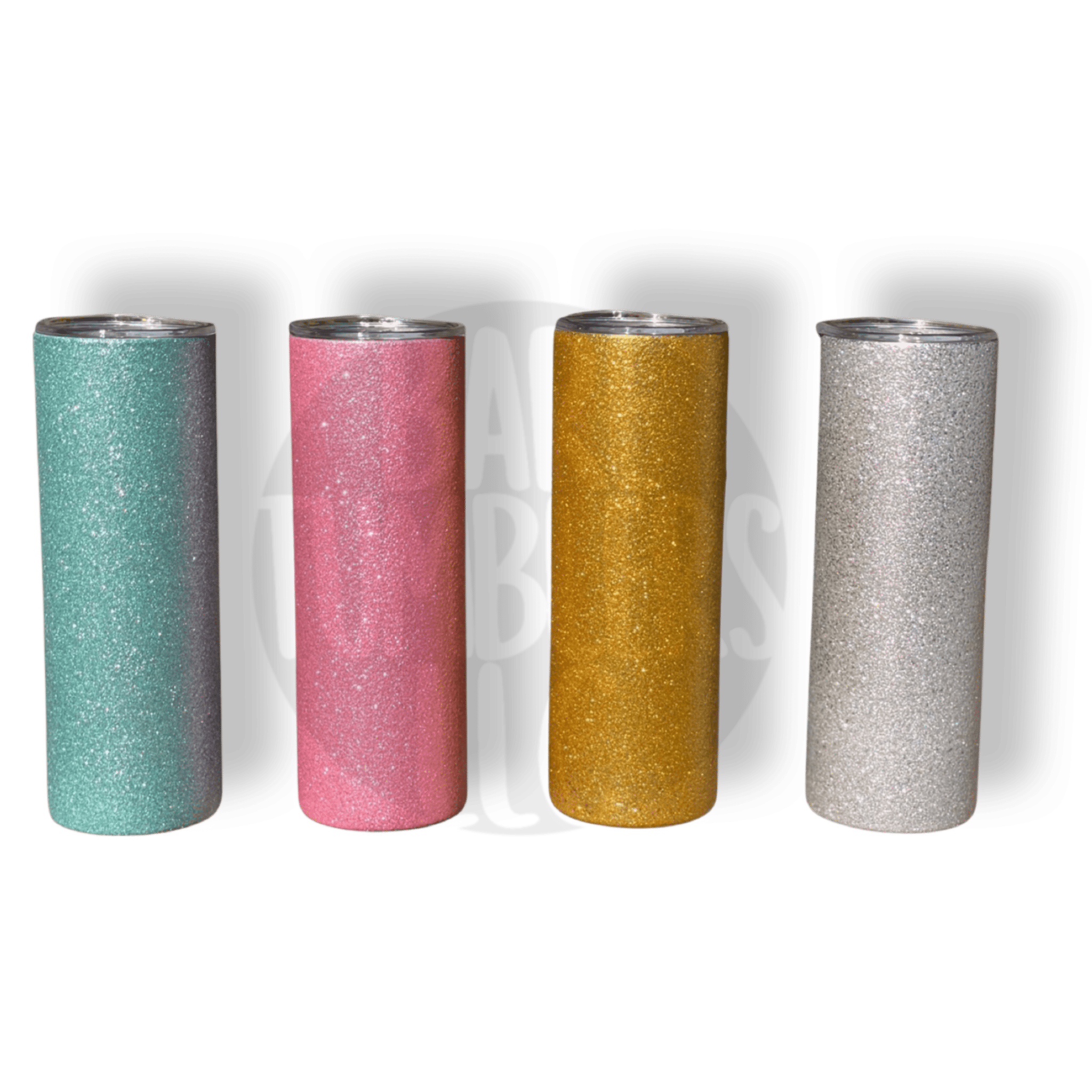 GOLD GLITTER 20 oz Skinny Sublimation Tumbler-TAPERLESS - Bare Tumblers